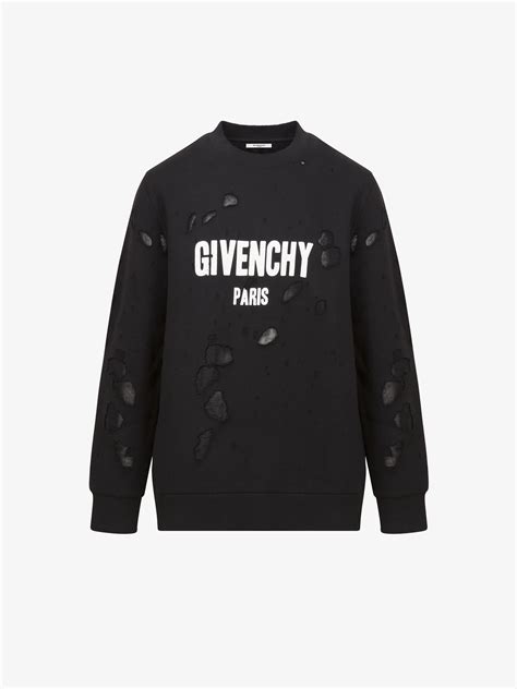 givenchy destroyed sweatshirt|Givenchy sweatshirt cheap.